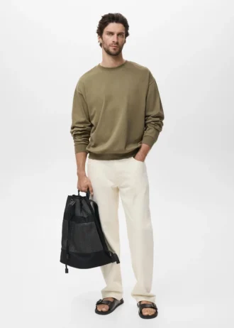 Sweatshirt aus 100 % Baumwolle mit lockerer Passform