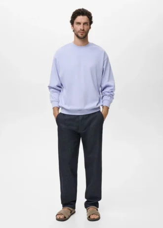 Sweatshirt aus 100 % Baumwolle mit lockerer Passform