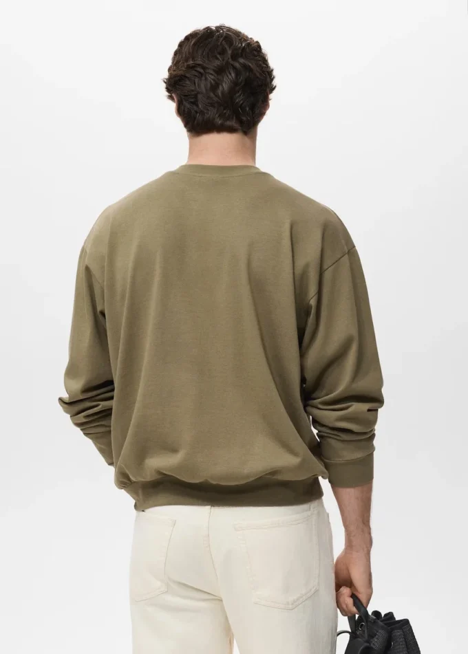 Sweatshirt aus 100 % Baumwolle mit lockerer Passform