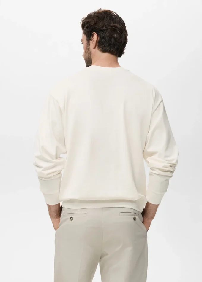 Sweatshirt aus 100 % Baumwolle mit lockerer Passform
