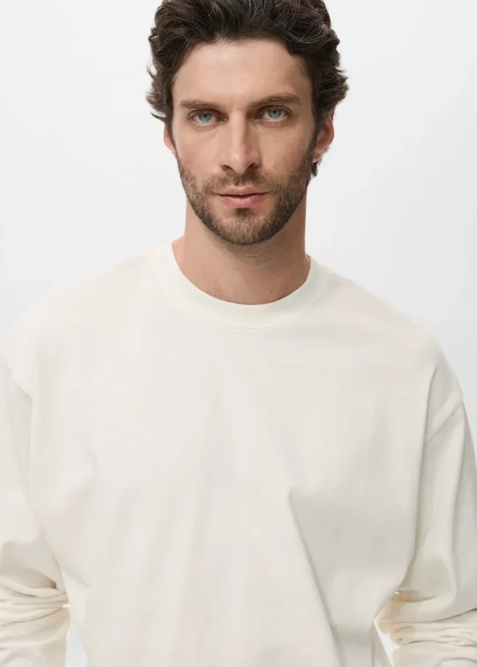 Sweatshirt aus 100 % Baumwolle mit lockerer Passform