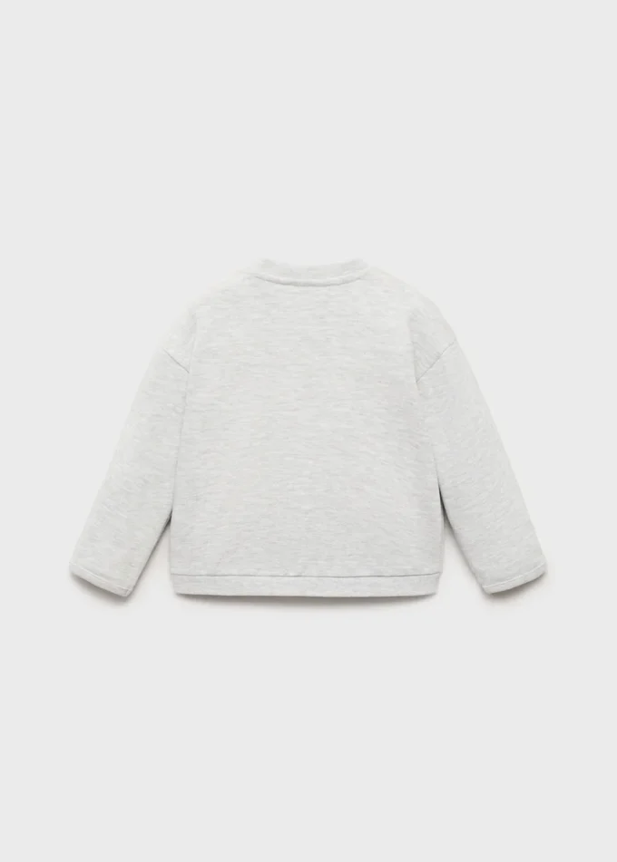 Sweatshirt aus Baumwolle mit Knöpfen