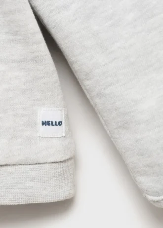 Sweatshirt aus Baumwolle mit Knöpfen