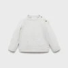 Sweatshirt aus Baumwolle mit Knöpfen