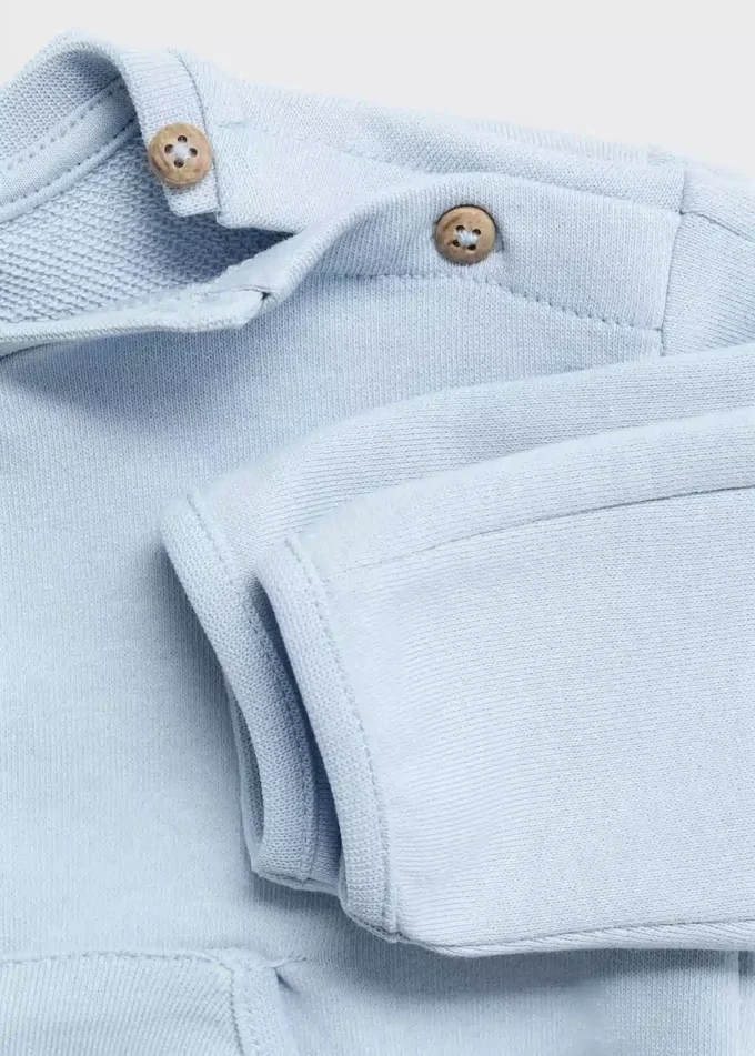Sweatshirt aus Baumwolle mit Knöpfen