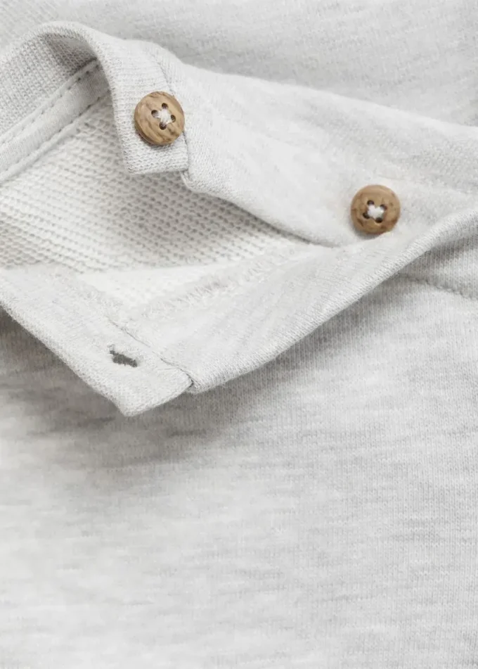 Sweatshirt aus Baumwolle mit Knöpfen