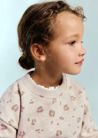 Sweatshirt aus Baumwolle mit Leopardenmuster
