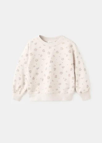 Sweatshirt aus Baumwolle mit Leopardenmuster