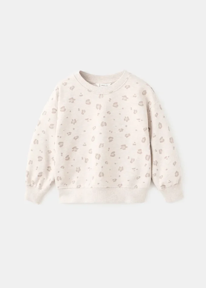 Sweatshirt aus Baumwolle mit Leopardenmuster Sweatshirt aus Baumwolle mit Leopardenmuster