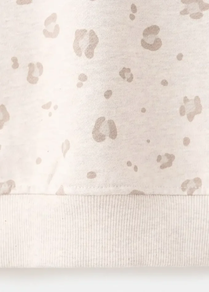 Sweatshirt aus Baumwolle mit Leopardenmuster Sweatshirt aus Baumwolle mit Leopardenmuster
