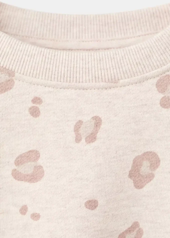 Sweatshirt aus Baumwolle mit Leopardenmuster Sweatshirt aus Baumwolle mit Leopardenmuster