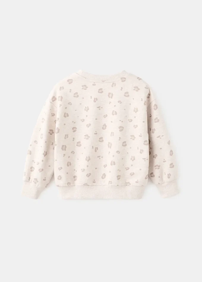Sweatshirt aus Baumwolle mit Leopardenmuster Sweatshirt aus Baumwolle mit Leopardenmuster