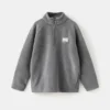 Sweatshirt aus Polarfleece mit Perkins-Ausschnitt