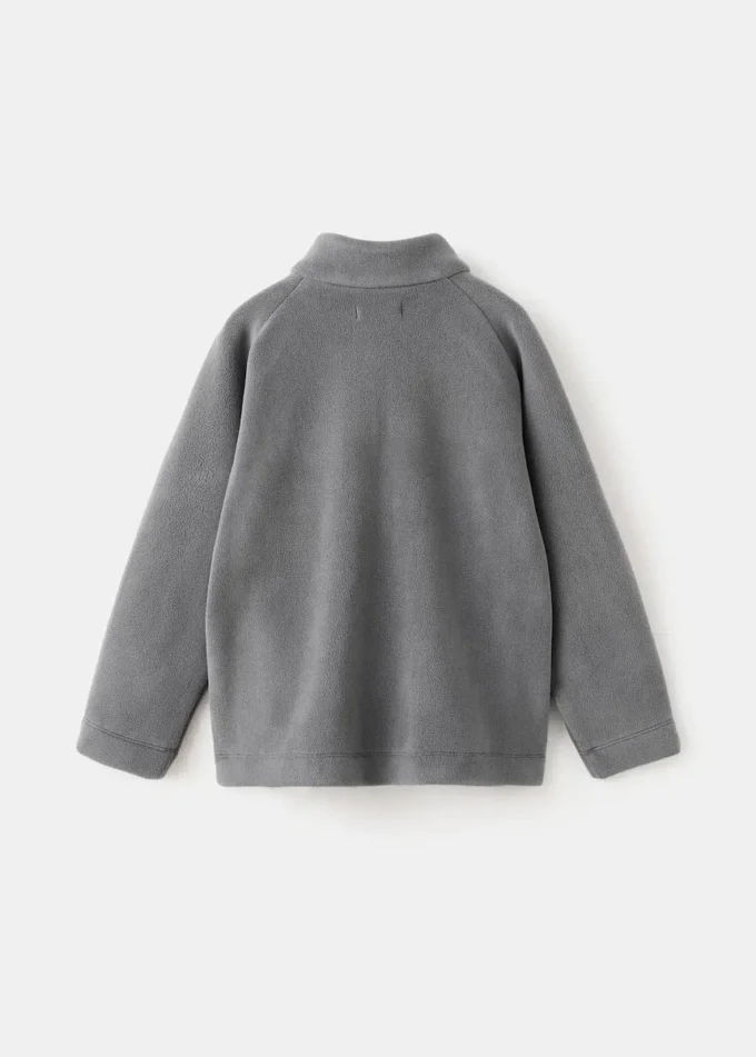 Sweatshirt aus Polarfleece mit Perkins-Ausschnitt