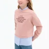 Sweatshirt mit aufgedruckter Botschaft