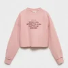 Sweatshirt mit aufgedruckter Botschaft