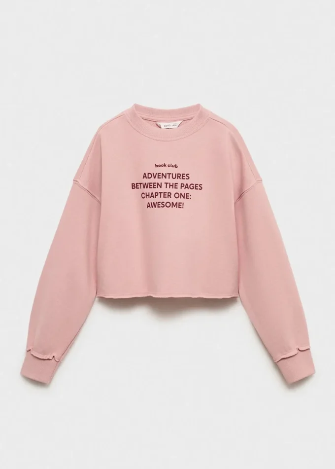Sweatshirt mit aufgedruckter Botschaft