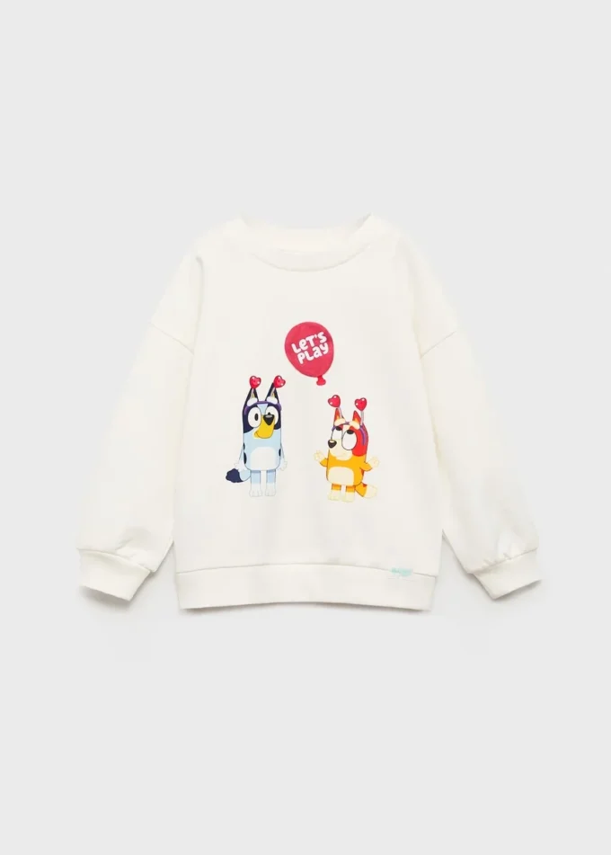 Sweatshirt mit Bluey-Aufdruck Sweatshirt mit Bluey-Aufdruck