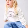 Sweatshirt mit Blumenstickerei Sweatshirt mit Blumenstickerei