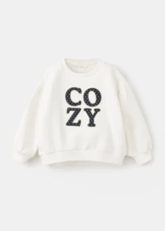 Sweatshirt mit Blumenstickerei
