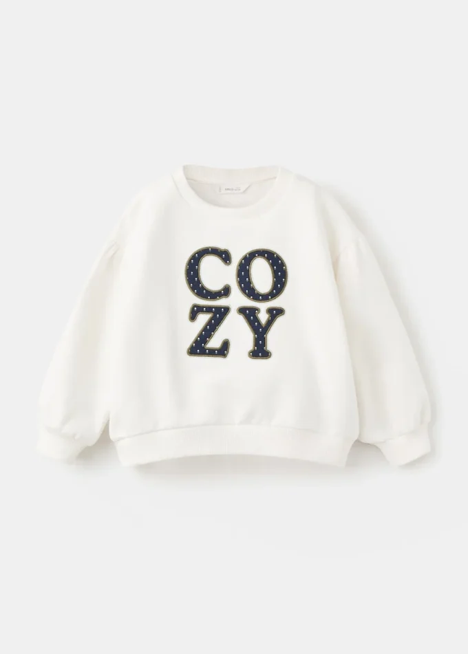 Sweatshirt mit Blumenstickerei Sweatshirt mit Blumenstickerei