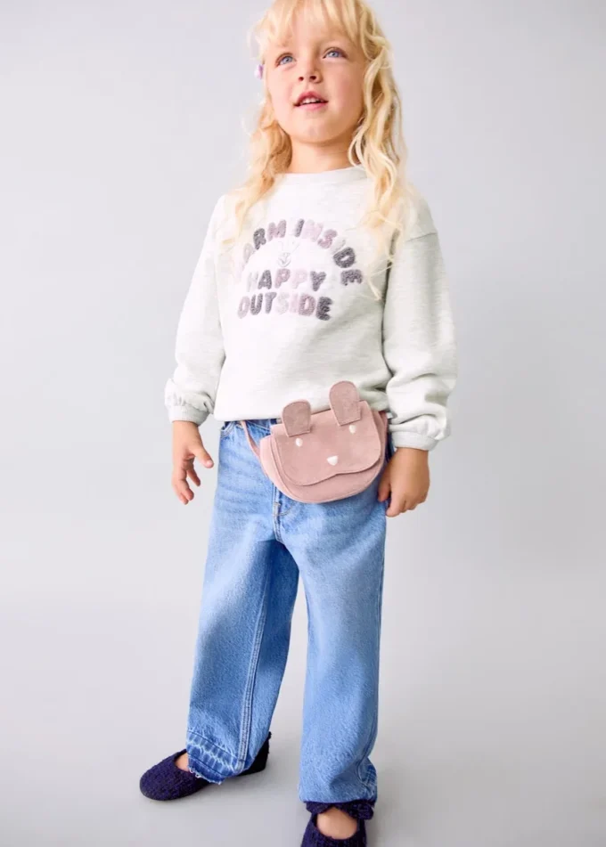 Sweatshirt mit Blumenstickerei Sweatshirt mit Blumenstickerei