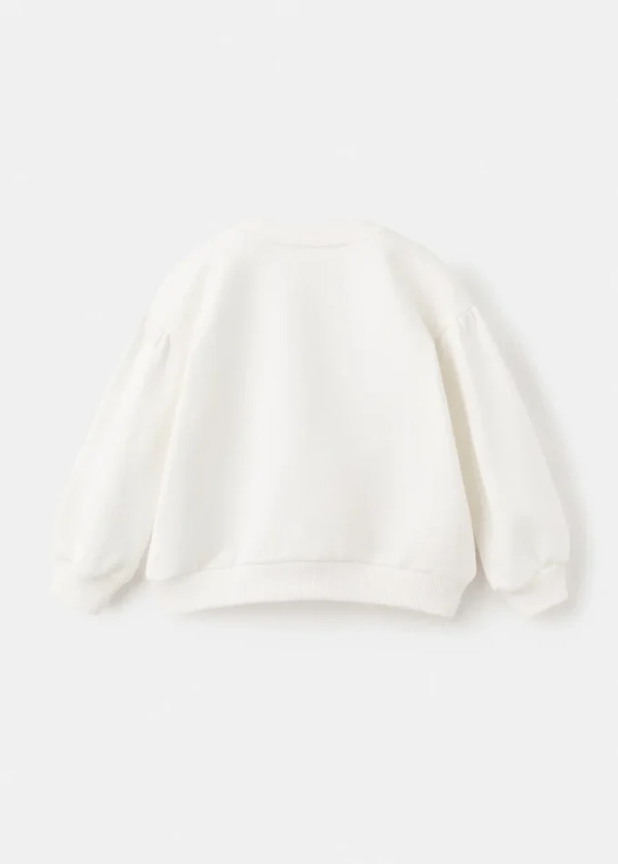 Sweatshirt mit Blumenstickerei Sweatshirt mit Blumenstickerei
