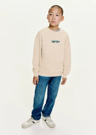 Sweatshirt mit geprägtem Text