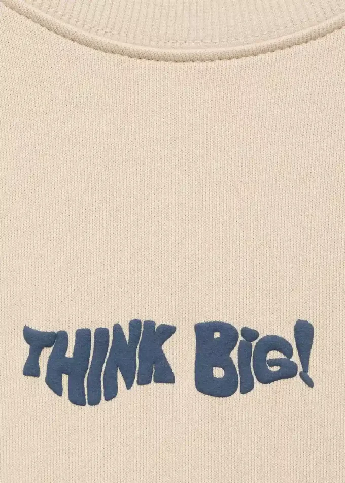 Sweatshirt mit geprägtem Text Sweatshirt mit geprägtem Text