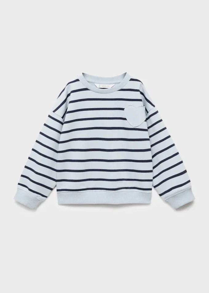 Sweatshirt mit gesticktem Herz Sweatshirt mit gesticktem Herz