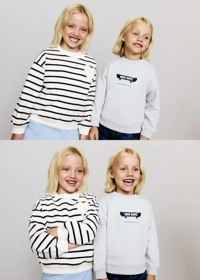 Sweatshirt mit gesticktem Herz Sweatshirt mit gesticktem Herz