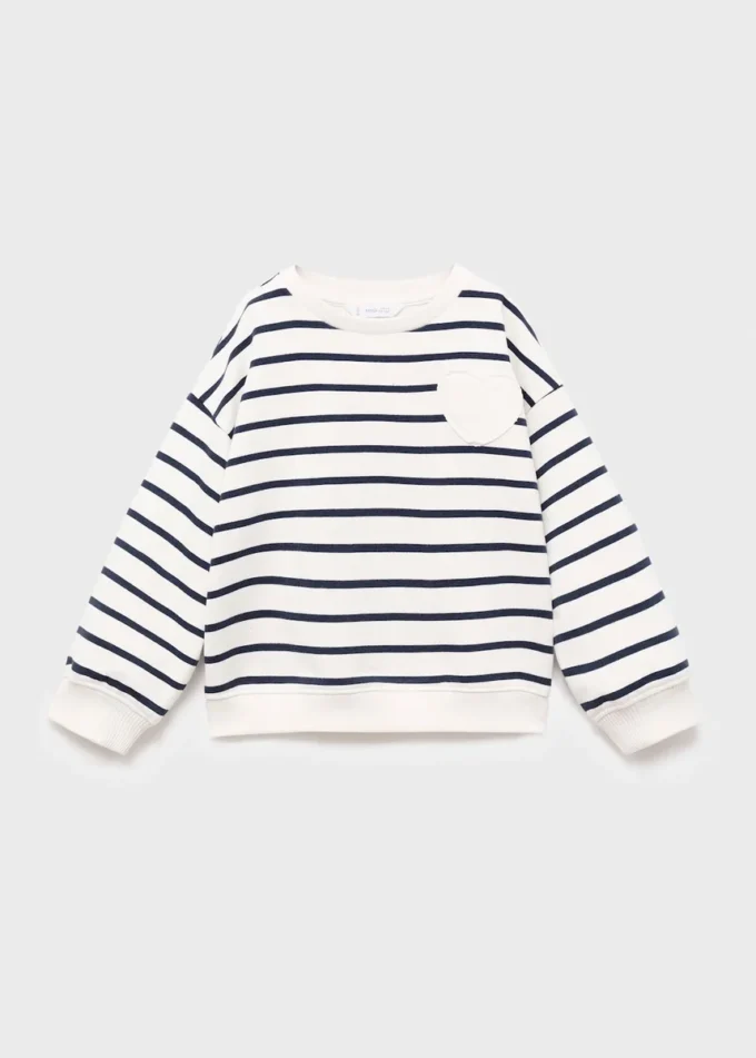 Sweatshirt mit gesticktem Herz Sweatshirt mit gesticktem Herz