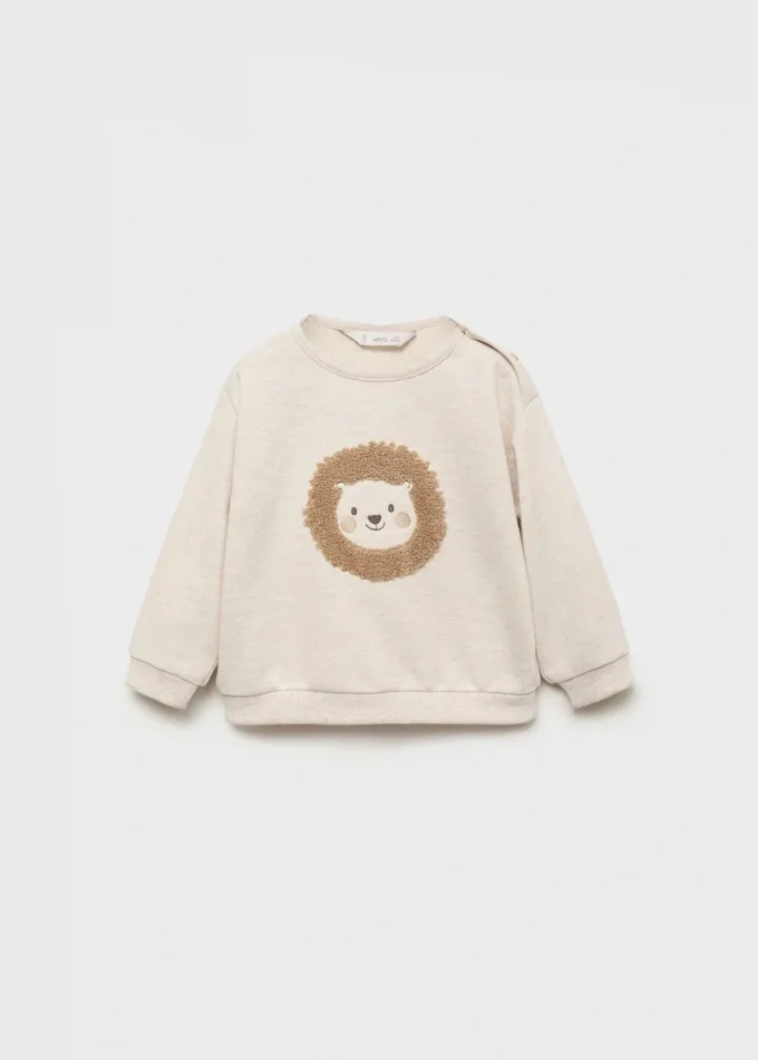 Sweatshirt mit gesticktem Löwen Sweatshirt mit gesticktem Löwen