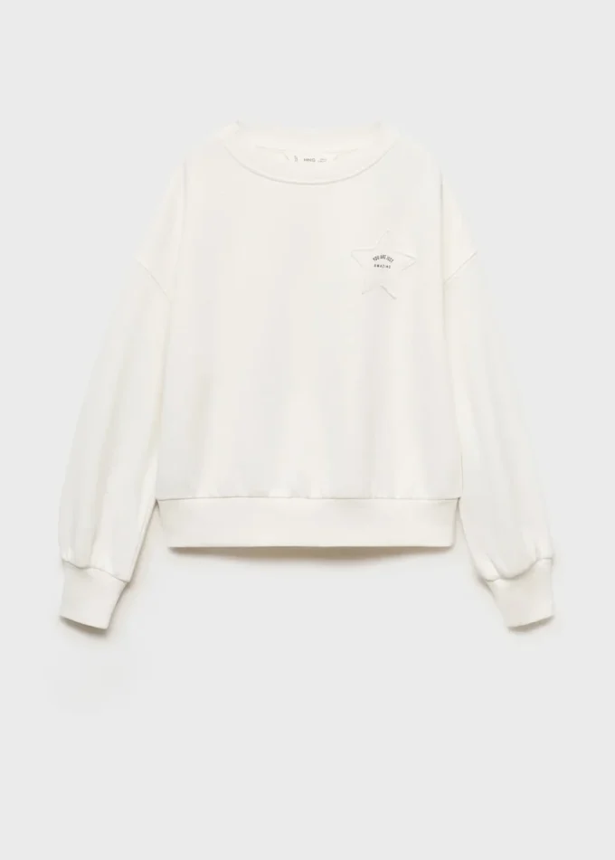 Sweatshirt mit gesticktem Stern Sweatshirt mit gesticktem Stern