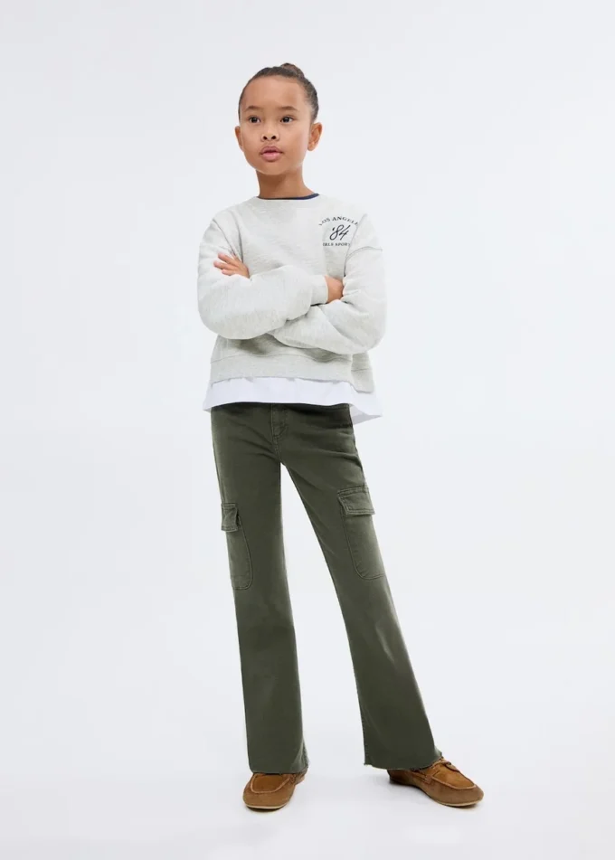 Sweatshirt mit Hemdsaum Sweatshirt mit Hemdsaum