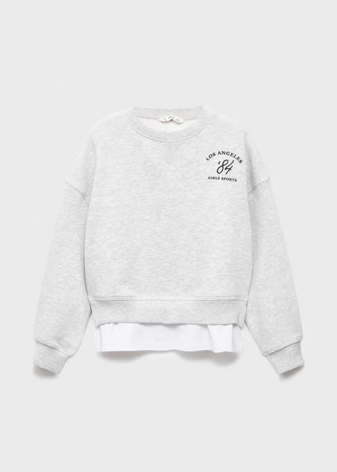 Sweatshirt mit Hemdsaum Sweatshirt mit Hemdsaum