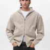 Sweatshirt mit Kapuze aus Cord Sweatshirt mit Kapuze aus Cord