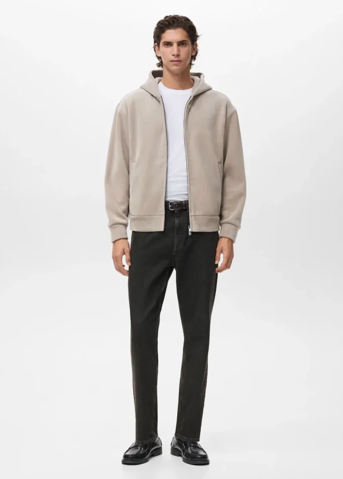 Sweatshirt mit Kapuze aus Cord Sweatshirt mit Kapuze aus Cord