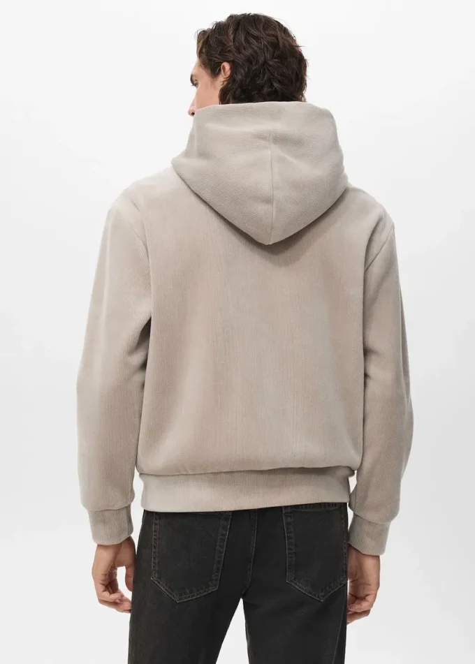 Sweatshirt mit Kapuze aus Cord Sweatshirt mit Kapuze aus Cord