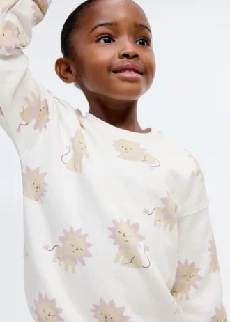 Sweatshirt mit Löwenprint