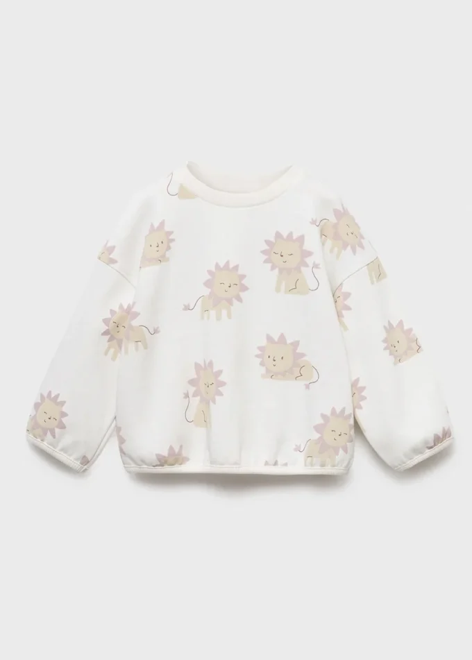 Sweatshirt mit Löwenprint Sweatshirt mit Löwenprint