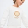 Sweatshirt mit Löwenstickerei