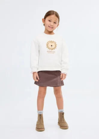 Sweatshirt mit Löwenstickerei