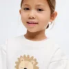 Sweatshirt mit Löwenstickerei