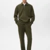 Sweatshirt mit normaler Passform und Reißverschluss am Kragen