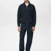Sweatshirt mit normaler Passform und Reißverschluss am Kragen