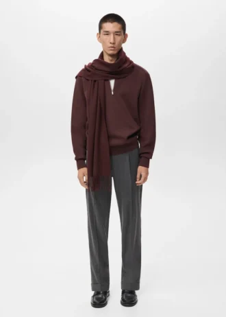 Sweatshirt mit normaler Passform und Reißverschluss am Kragen