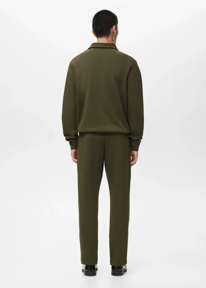 Sweatshirt mit normaler Passform und Reißverschluss am Kragen