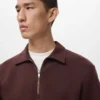 Sweatshirt mit normaler Passform und Reißverschluss am Kragen