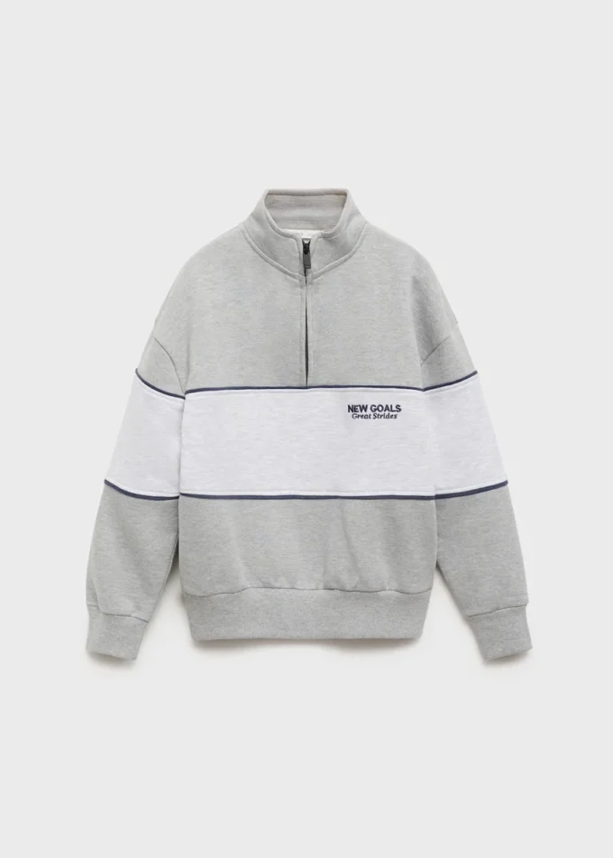 Sweatshirt mit Perkins-Ausschnitt Sweatshirt mit Perkins-Ausschnitt